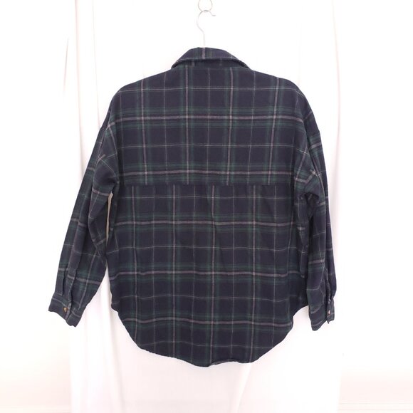 Spoon Jeans Multicolor Plaid Collar Button Up Long Sleeve Shirt Size M - Picture 13 of 16